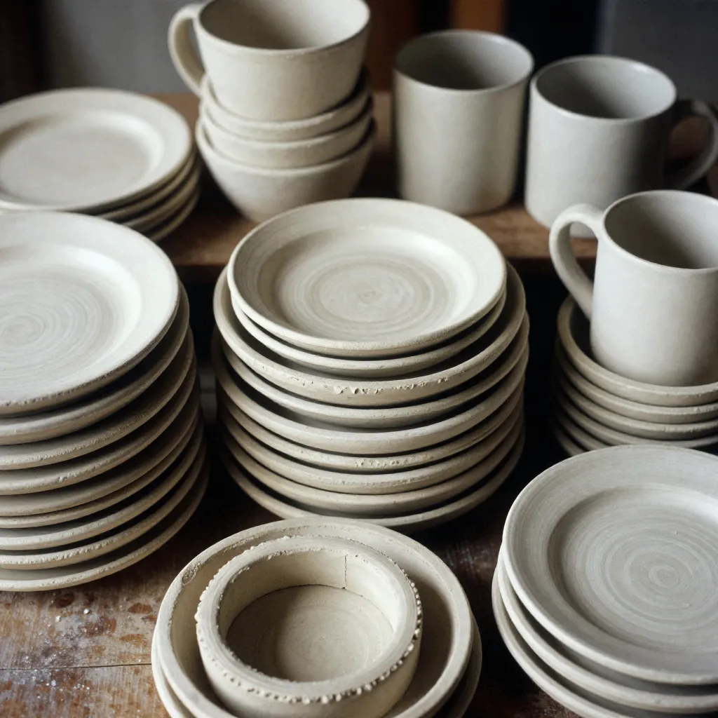Ceramic tableware styling composition